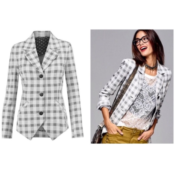 CAbi Jackets & Blazers - CABI Valentina Windowpane Check Ponte Blazer, Sz 8